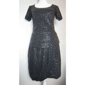 Sequined‎ Skirt and Top Set XS Gray Peruvian Connection Women's